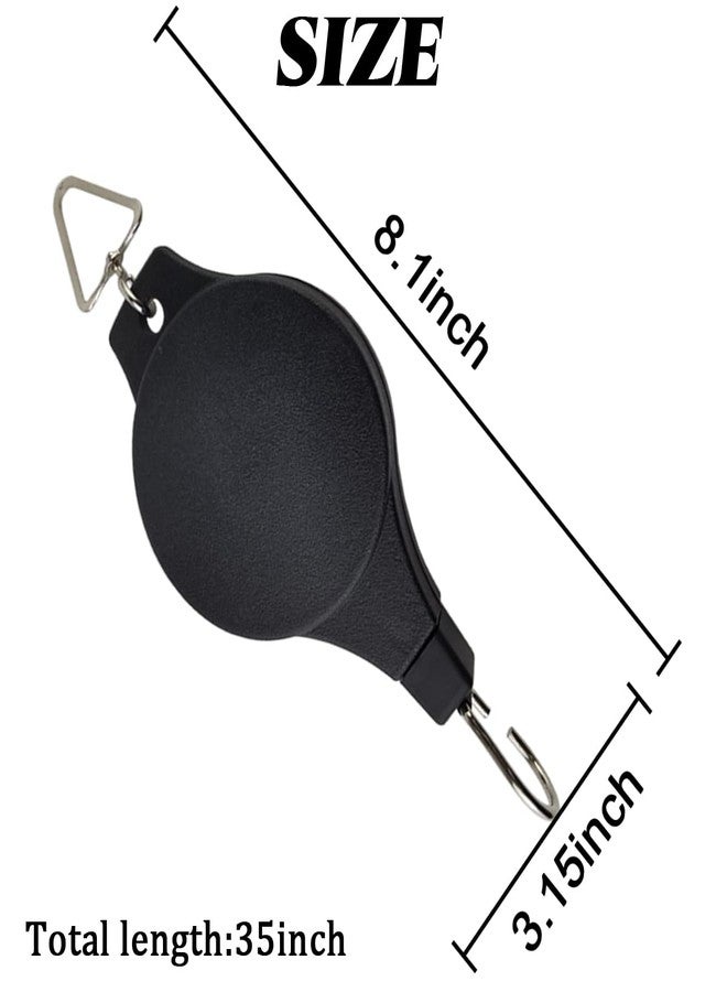 TIHOOD 4PCS Retractable Plant Pulley Hanging Basket Hooks with Ceiling Hooks, Adjustable Rope Clip Hanger for Garden Hanging Basket Pots Indoor & Outdoor Use - Image 2